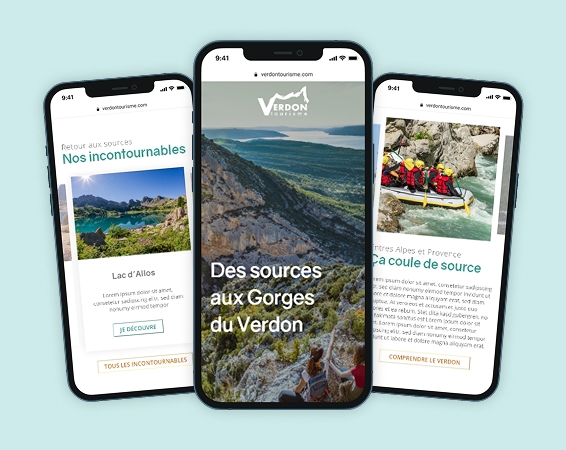 projet_site_web_mobile_office_tourisme_verdon_portfolio_purplemay_manon_williot_1 Maquette de la page d'accueil mobile du projet de refonte de site web pour l'office de tourisme du verdon, par purplemay Manon Williot
