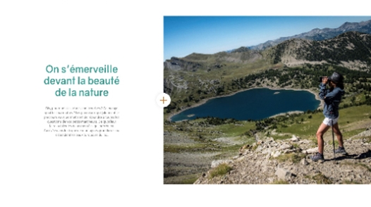 projet_site_web_office_tourisme_verdon_portfolio_purplemay_manon_williot_12 Maquette de la page "lac d'allos" desktop du projet de refonte de site web pour l'office de tourisme du verdon, par purplemay Manon Williot