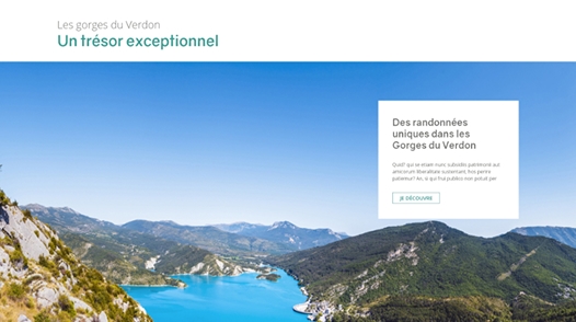 projet_site_web_office_tourisme_verdon_portfolio_purplemay_manon_williot_4 Maquette de la page d'accueil desktop du projet de refonte de site web pour l'office de tourisme du verdon, par purplemay Manon Williot