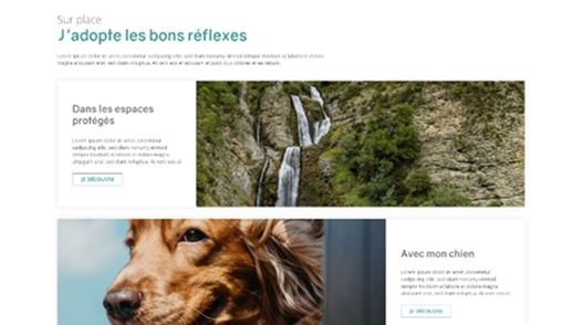 projet_site_web_office_tourisme_verdon_portfolio_purplemay_manon_williot_7 Maquette de la page "randonnées" desktop du projet de refonte de site web pour l'office de tourisme du verdon, par purplemay Manon Williot